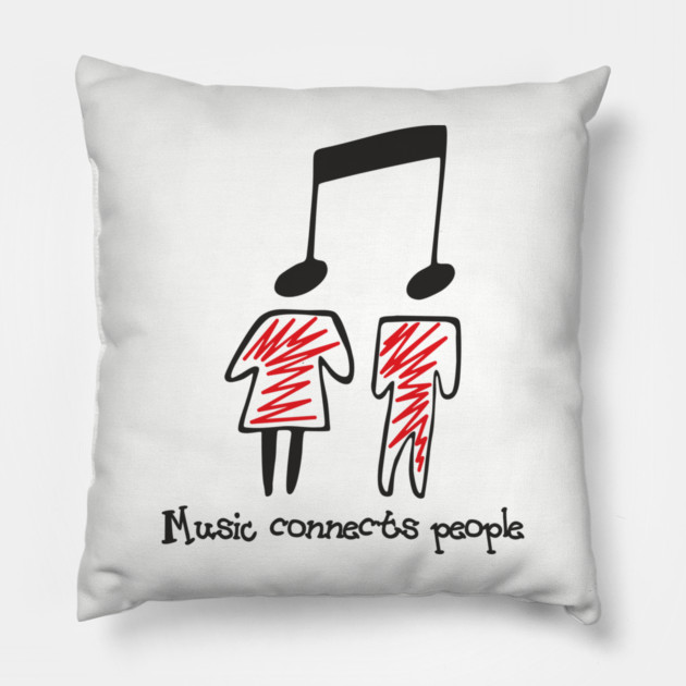 Music Connects People Sound Therapy Pillow by Anticorporati