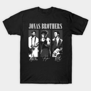 Vintage Retro 90s Jonas Brothers with Signatures T-Shirt