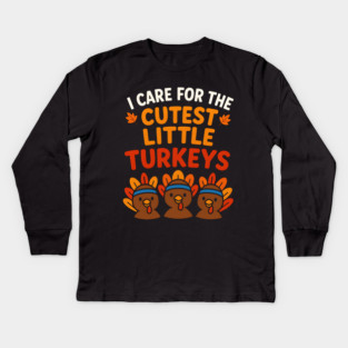 Cutest Little Turkeys Tee Kids Long Sleeve T-Shirt