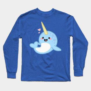 Kawaii Narwhal Long Sleeve T-Shirt