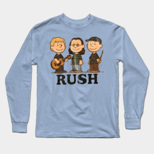Rush x Peanuts Style Retro Rock Band Long Sleeve T-Shirt