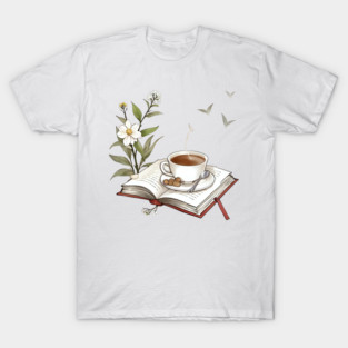 Bookish Life Coffee Vibes book T-Shirt