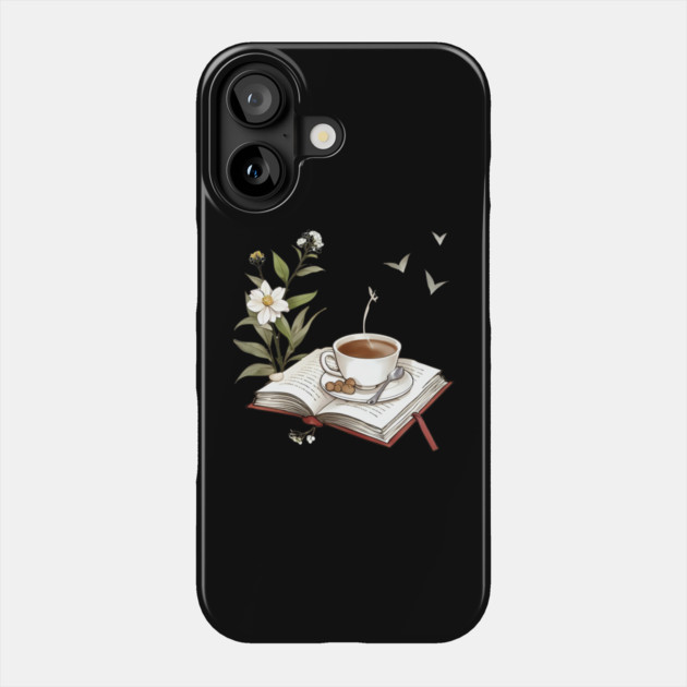 Bookish Life Coffee Vibes book Phone Case by SR8891