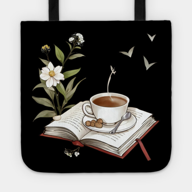 Bookish Life Coffee Vibes book Tote by SR8891