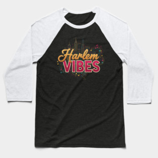 Harlem Vibes – City Lights Music Design | Urban Soul Streetwear | Harlem Pride Baseball T-Shirt
