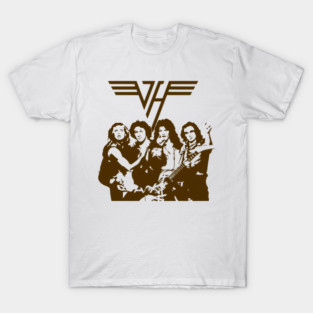 Van Album Vintage Band Logo 80s Tour Halen Rock T-Shirt
