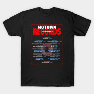 Motown Records Discography Series 3 - Motown Artists & Greatest Hits 1960 - 1970 T-Shirt