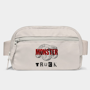 Monster Truck Mayhem T-Shirt - Grunge Automotive Sketch Graphic Tee Bag