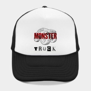 Monster Truck Mayhem T-Shirt - Grunge Automotive Sketch Graphic Tee Hat