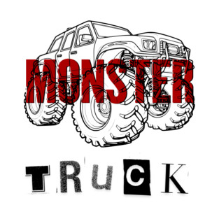 Monster Truck Mayhem T-Shirt - Grunge Automotive Sketch Graphic Tee T-Shirt