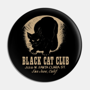 Vintage Black Cat Club Dive Bar Pin