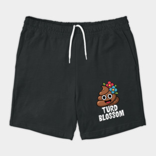 Turd Blossom Funny Cartoon Poop Character Shorts