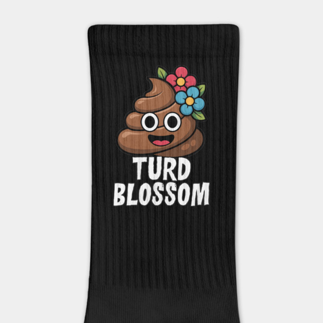 Turd Blossom Funny Cartoon Poop Character by belownormal