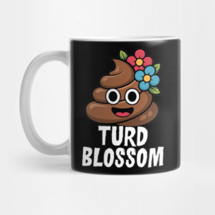 Turd Blossom Funny Cartoon Poop Character Mug