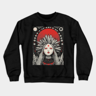 Celestial Crystalline Goddess - Amethyst Crewneck Sweatshirt