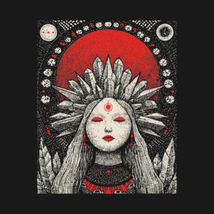 Celestial Crystalline Goddess - Amethyst T-Shirt