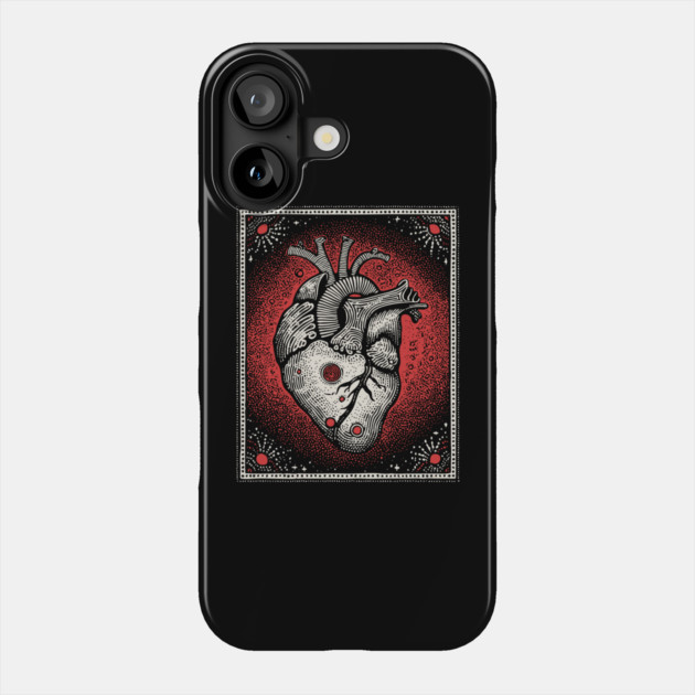 Cosmic Pulse Anatomical Heart Phone Case by TuncGK