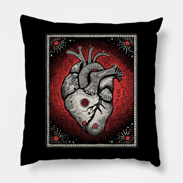 Cosmic Pulse Anatomical Heart Pillow by TuncGK