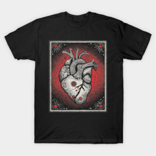 Cosmic Pulse Anatomical Heart T-Shirt