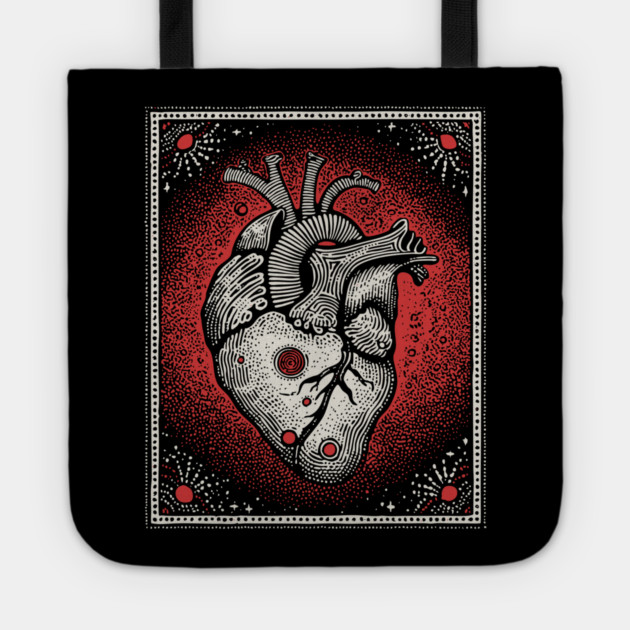 Cosmic Pulse Anatomical Heart Tote by TuncGK