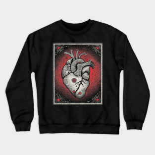 Cosmic Pulse Anatomical Heart Crewneck Sweatshirt