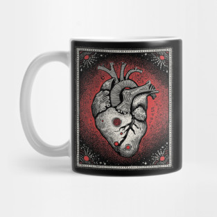 Cosmic Pulse Anatomical Heart Mug
