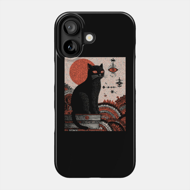 Arcane Guardian Black Cat Phone Case by TuncGK
