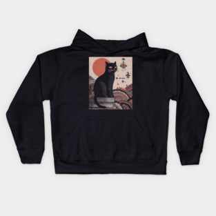 Arcane Guardian Black Cat Kids Hoodie