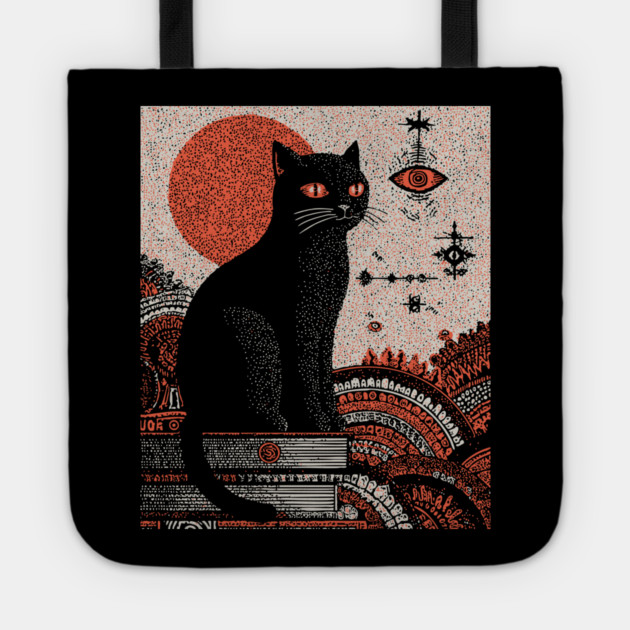 Arcane Guardian Black Cat Tote by TuncGK