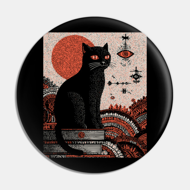 Arcane Guardian Black Cat Pin by TuncGK