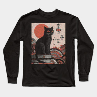 Arcane Guardian Black Cat Long Sleeve T-Shirt