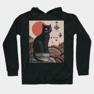 Arcane Guardian Black Cat Hoodie