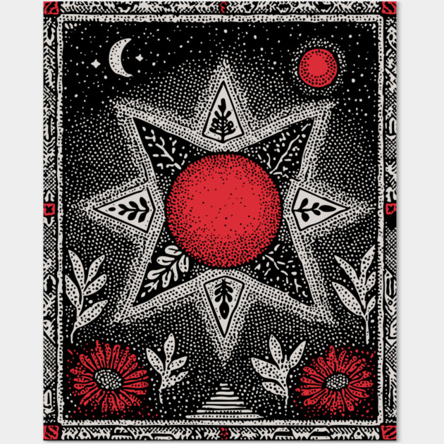 Elven Star of the Fae Wall Art by TuncGK