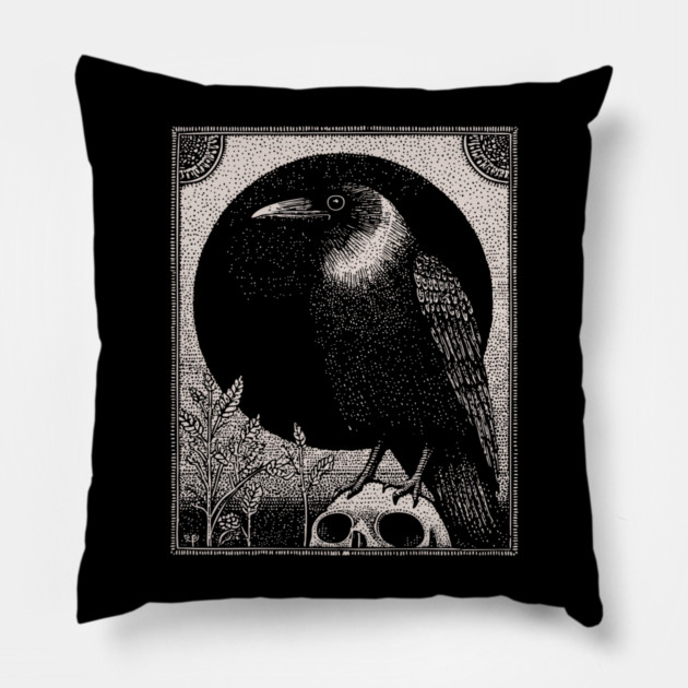 Omen of the Raven Pillow by TuncGK