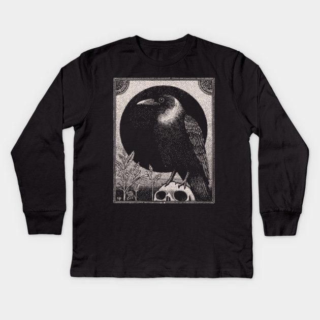 Omen of the Raven Kids Long Sleeve T-Shirt by TuncGK