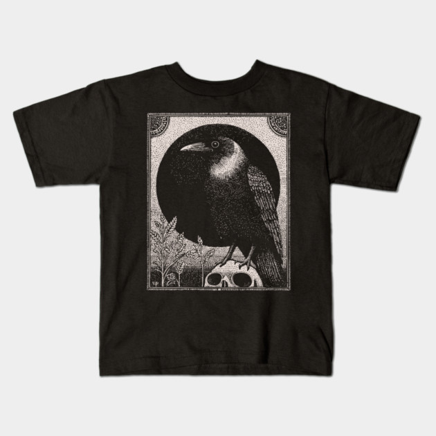 Omen of the Raven Kids T-Shirt by TuncGK