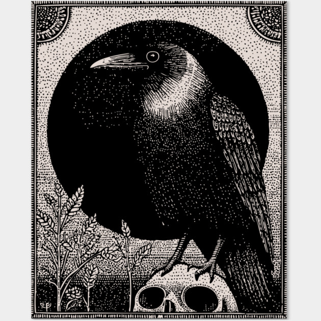 Omen of the Raven Wall Art by TuncGK