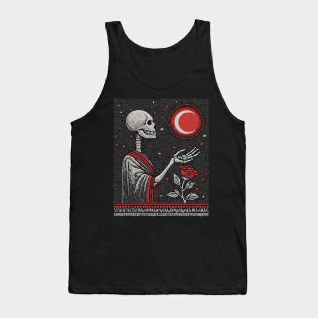 The Last Bloom Skeleton Tank Top by TuncGK