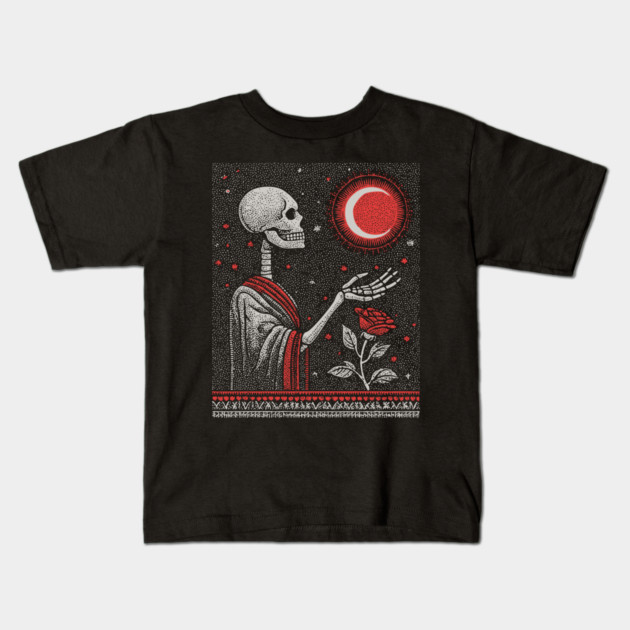The Last Bloom Skeleton Kids T-Shirt by TuncGK