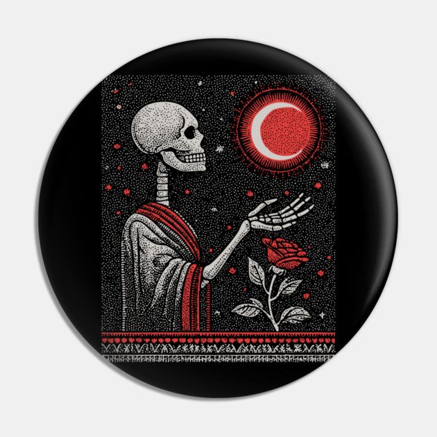 The Last Bloom Skeleton Pin by TuncGK