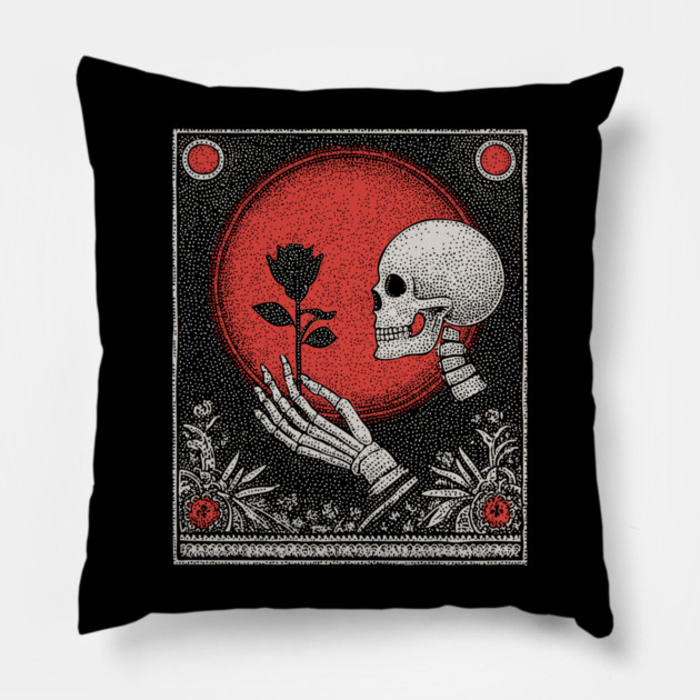 Eternal Offering Skeleton Pillow by TuncGK