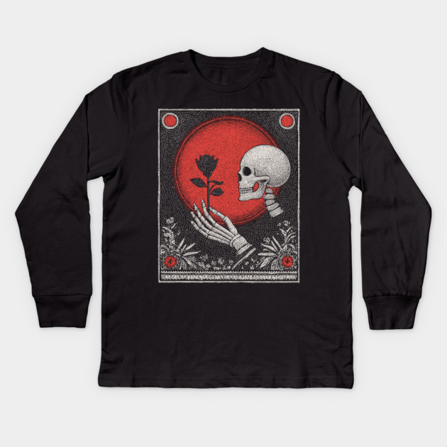 Eternal Offering Skeleton Kids Long Sleeve T-Shirt by TuncGK
