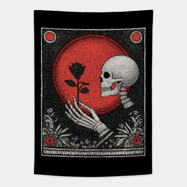 Eternal Offering Skeleton Tapestry by TuncGK