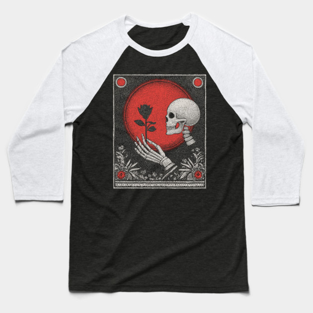 Eternal Offering Skeleton Baseball T-Shirt by TuncGK