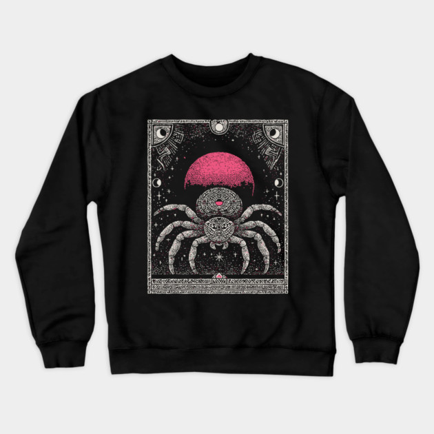 Gothic Spider - Mystical Weaver of Fate Crewneck Sweatshirt by TuncGK