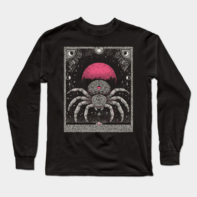Gothic Spider - Mystical Weaver of Fate Long Sleeve T-Shirt by TuncGK