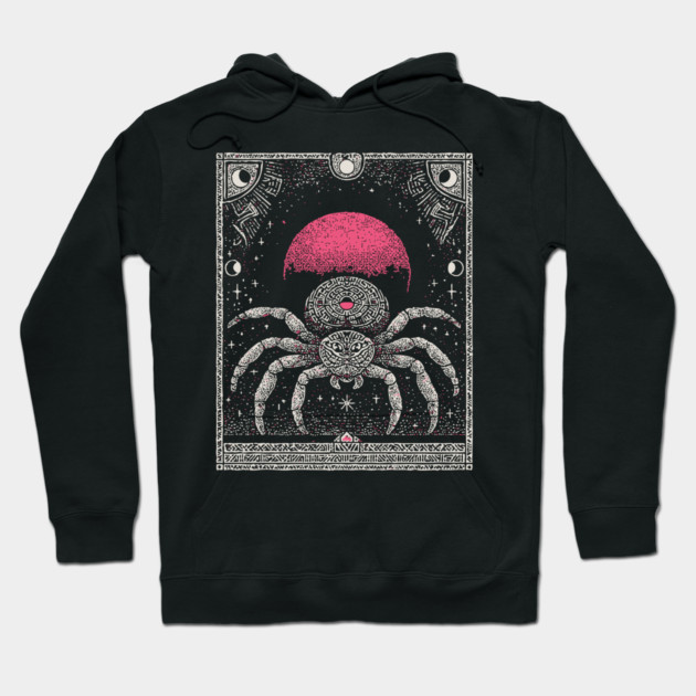 Gothic Spider - Mystical Weaver of Fate Hoodie by TuncGK