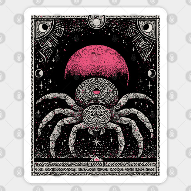 Gothic Spider - Mystical Weaver of Fate Sticker by TuncGK