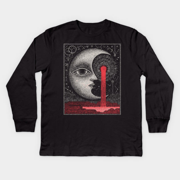 Melancholy of the Weeping Moon Kids Long Sleeve T-Shirt by TuncGK