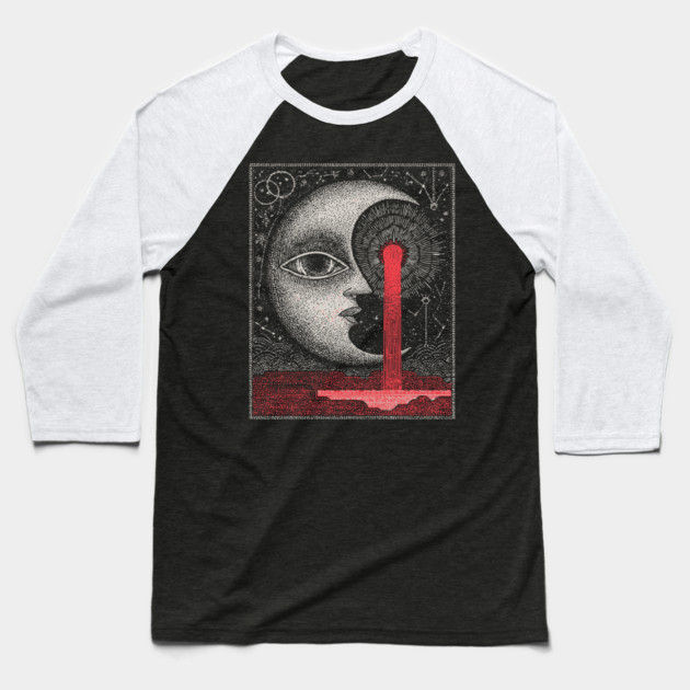 Melancholy of the Weeping Moon Baseball T-Shirt by TuncGK